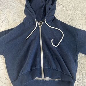 Forever 21 Navy Blue Zip-Up Hoodie